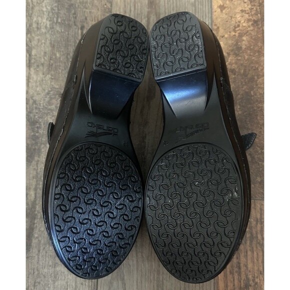 Dansko Tamara Black Full Grain Leather Clogs w/ Buckle Sz Eur 38, US 7.5-8 - Picture 8 of 9